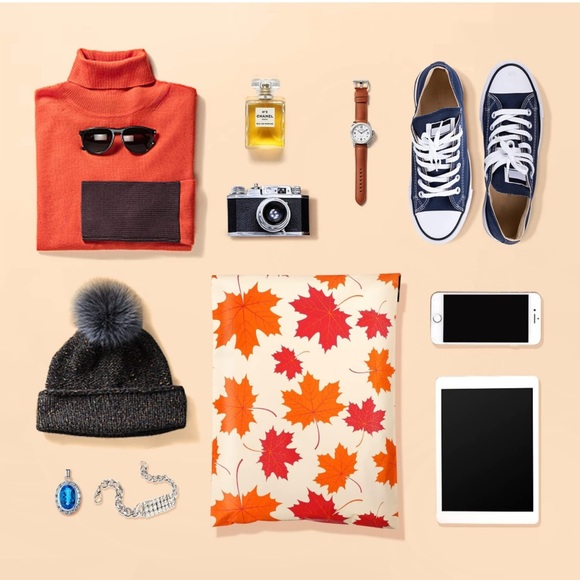 25 10X13 Poly Mailers Maple Fall Leaves Shipping Envelopes Bags PRICE IS FIRM - Picture 5 of 10